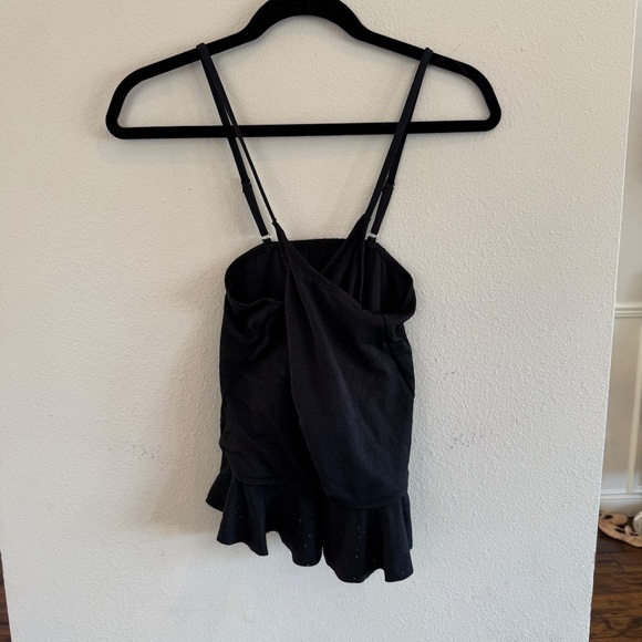 Coral Reef Swim Black Ruffle Swimsuit XL 14/16 - Picture 2 of 3